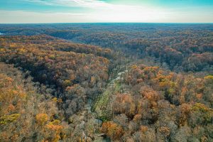 GreenVest Bacon Ridge Branch Stream Restoration Project Aerial Shot