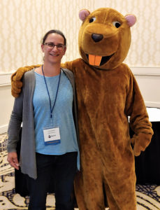 Laura Kelm and BeaverCon mascot